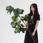 Faux Magnolia Leaf Branch - 61"