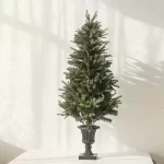 Artificial Christmas Tree with Black Pot Base | 5' Lifelike and Festive