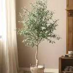 Artificial Olive Tree in Basket – 63-Inch Large Decorative Tree for Home and Office